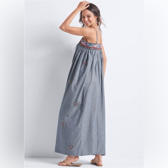 NWT Venus Embroidered and Beaded Maxi Dress - Picture 6 of 13